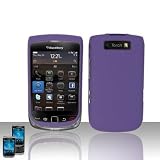 Blackberry Torch 9800 Snap-on Purple (Rubber Touch) Phone Protector Hard Cover Case