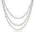 Eve's Addiction 60 Sterling Silver Layered Circle Link Necklace