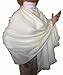 Great Gift Ideas Etc. Super Soft Baby Alpaca Wool Reversible Shawl Wrap Cape Solid Cream Color