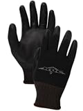 Magid ROC BP169 Polyester Glove, Polyurethane Coating, Knit Wrist Cuff, 9