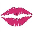 Kiss Mark Lips Car Decal / Sticker - HOT PINK