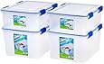 Ziploc WeatherShield Storage Box Set, Small/Small Deep, 4-Piece Set
