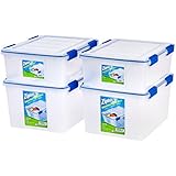 Ziploc WeatherShield Storage Box Set, Small/Small Deep, 4-Piece Set