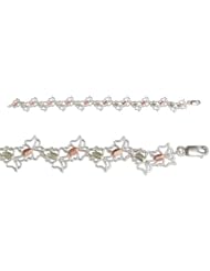 Black Hills Gold Dainty Silver Butterfly Bracelet