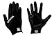 Kids EliteTek RG-14 Super Tight Fitting Football Gloves - Youth Sizes - Easy Slip On Design No Wrist Strap (Black, Youth Medium)