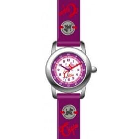 Chipie - 5240097 - Montre Enfant - Quartz Analogique - Bracelet en Cuir Violet