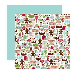 American Crafts - Merrymint Collection - Christmas - 12 x 12 Double Sided Paper - Candy Shoppe, BRAND NEW