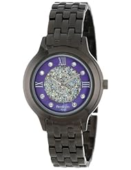Armitron Womens 75/5174VMDG Swarovski Crystal Accented Gunmetal Bracelet Watch