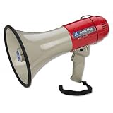 25W Piezo Dynamic Megaphone, Pistol Grip, Wrist Strap, 2 lbs., 1-Mile Range (APLS602)