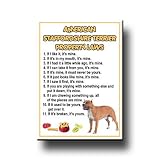 American Staffordshire Terrier Property Laws Fridge Magnet