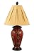 Lighting Enterprises T-6890 Hand Painted Porcelain Mini Lamp Table Lamp with Sewn Golden Beige Loose Pleat Shade