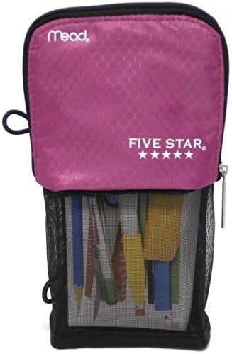 Mead Stand N Store Pencil Pouch, New Honey Comb Design (Berry) by Mead Cambridge