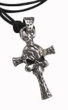 Skull Cross Goth Pewter Pendant