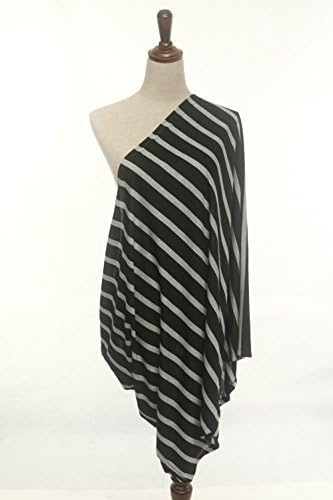 Warmhol Nursing Happens Infinity Breastfeeding Scarf Nursing Covers Grey Chevron Black and Grey Stripe