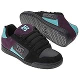 DC Men’s Stat Sneaker,Black/Potant Purple,10 M