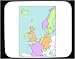 Mouse Pad with map, Europa, flag