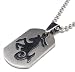 Capricorn Astrology Sign Plate Stainless Steel Pendant Necklace