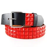 Hip Hop Wholesale - RED STUDDED SNAP ON BELT GOOD FOR ANY BUCKLES