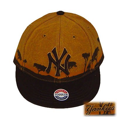 MLB NEW YORK YANKEES BROWN FLEX FIT TODDLER KID CAP HAT