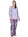 Noble Mount Womens Premium 100% Cotton Flannel/Knit Sleepwear Set - Cute Prints