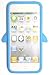 BUKIT CELL (TM) Apple iPod Touch 5 Penguin Silicone Case (SKY BLUE) + BUKIT CELL Trademark Lint Cleaning Cloth + Screen Protector + WirelessGeeks247 METALLIC Touch Screen STYLUS PEN with Anti Dust Plug