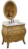 Belle Foret BF80067R Single Basin Bathroom Vanity, Light Brown