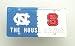 North Carolina Tar Heels/ North Carolina State Wolfpack House Divided License Plate