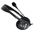 Computer PC Laptop Headphone Headset with Microphone and Line-in Volume Control-voip, Chat, Gaming, Mp3, Cd