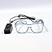 SYDT LED Rave Sunglasses White Frame EL Wire Colorful Flashing Light up Glasses for Festivals DJ Bright Light Holiday Gift(Blue)