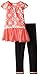 Little Lass Girls' 2 Piece Legging Set Textured Floral Lace