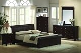 4pcs California King Size Bedroom Set - Espresso Finish