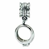 Sterling Silver Reflections CZ Engagement Ring Dangle Bead (4mm Diameter Hole)