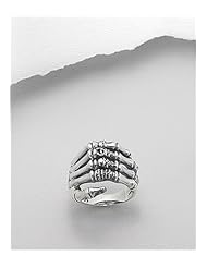 Skull Ring In 92.5 Sterling Silver