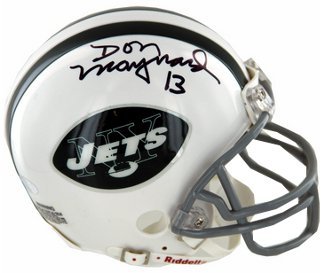 Don Maynard signed New York Jets Mini Helmet- Steiner Hologram