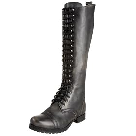 STEVEN by Steve Madden Women's Abee Tall Shafted Laceup Boot