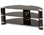 Techlink Avatar PTV2 - Designer Glass Stand For LCD & Plasma TV Up To 50" Or 100kg - Black Legs With Black Glass