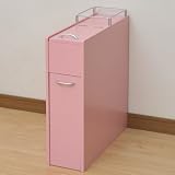 山善(YAMAZEN) 狭いトイレ用薄型トイレ収納ラック(幅17) パステルピンクTLR-17(PI)