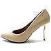 Ollio Women's Shoe Metalic High Heeled Snake Skin Dress Pump