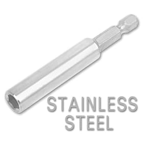 Stainless Magnetic Bit Holder 3" Extension Quick-Change