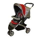 Dream On Me Lightweight Tripod Style Stroller with Peek A Boo Canopy, Gray/Red 41InQsFduLL. SL160 Dream On Me Lightweight Tripod Style Stroller with Peek A Boo Canopy, Gray/Red