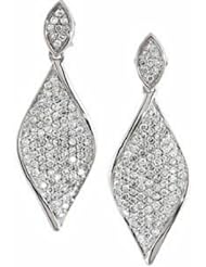 14K White Gold Diamond Earrings - 1.20 Ct. -- LIFETIME WARRANTY
