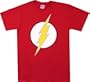 DC Comics The Flash Lightening Bolt Logo Red T-Shirt Tee