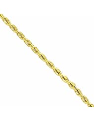 Genuine 14K Yellow Gold 10mm Diamond Cut Rope Chain 22 Inches 100% Satisfaction Guaranteed.