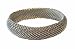 Bracelet - B128 - Designer Inspired - Silver Tone Mesh ~ Rhodium Plated
