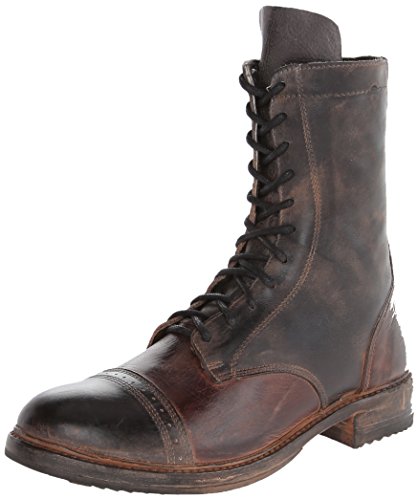 Bed Stu Men's Declaration Combat Boot,Black/Teak,9 M US
