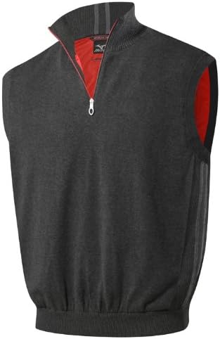 Mizuno Flex Vest (Black, MEDIUM) Windlite Zip Neck Sleeveless NEW