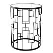 Rubbed Graph Barrel Table - Black
