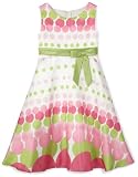 Rare Editions  Girls 7-16 Dotted Party Dress,Fuchsia/Lime,8