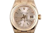 Rolex Ladies Yellow Gold President Light Champagne Dial Fluted Bezel