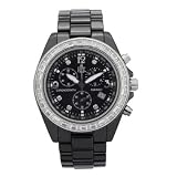ICE LONDON UNISEX CRYSTAL BLACK CERAMIC ANALOGUE WRISTWATCH EGTP-9006 BK